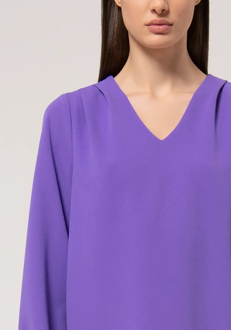 Abito lina ad A in crepè miniatura 2