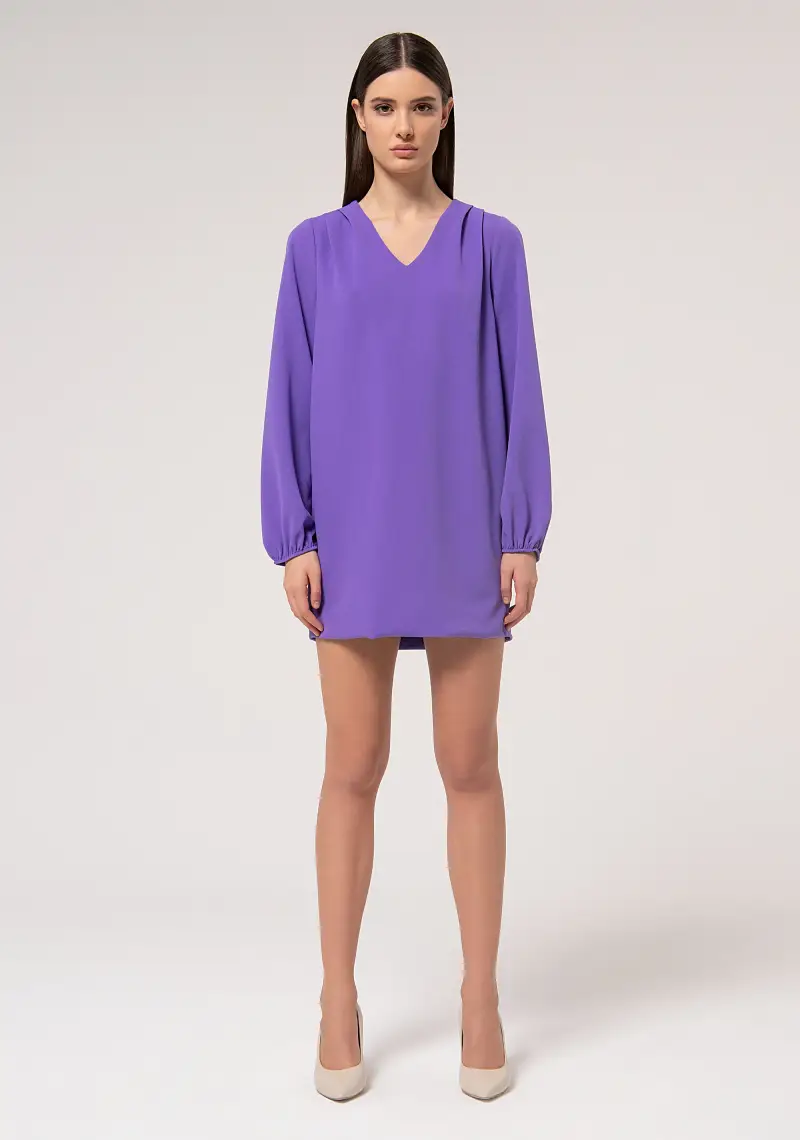 Abito lina ad A in crepè