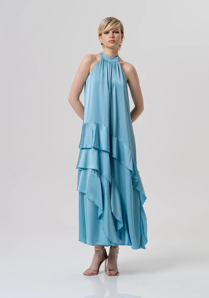 Abito linea ad A in raso