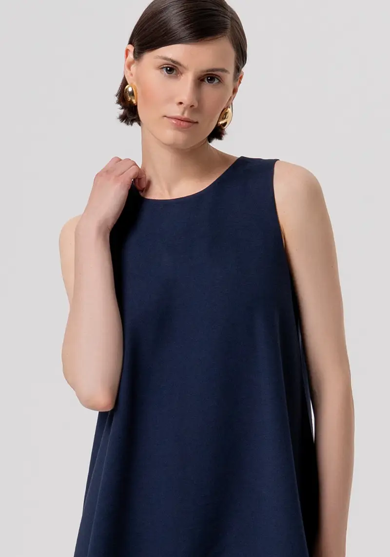 Fracomina Abito mini linea ad A blu miniatura 2