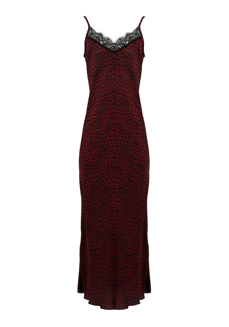 Abito lungo con pizzo