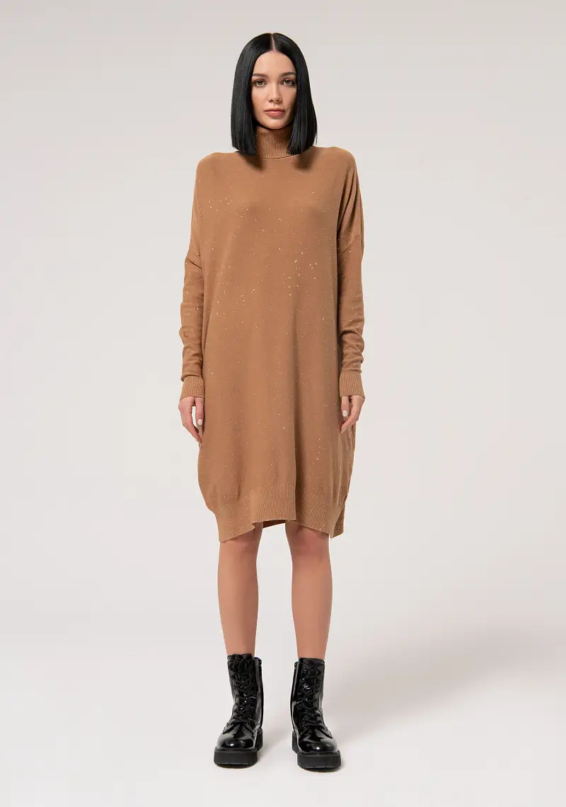 Abito over midi in maglia