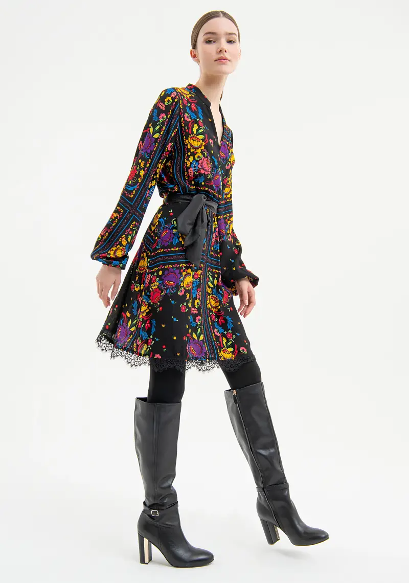 Abito regular a portafoglio in fantasia foulard miniatura 2