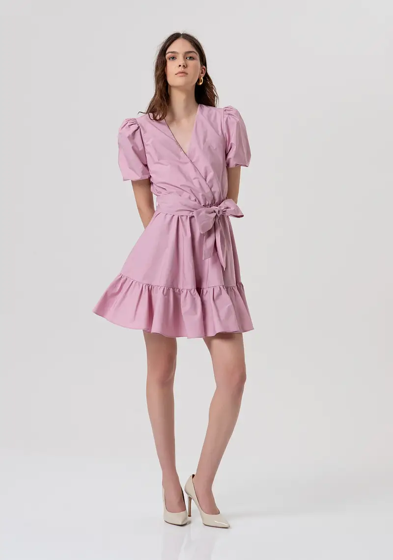 Fracomina Abito regular rosa in popeline di cotone