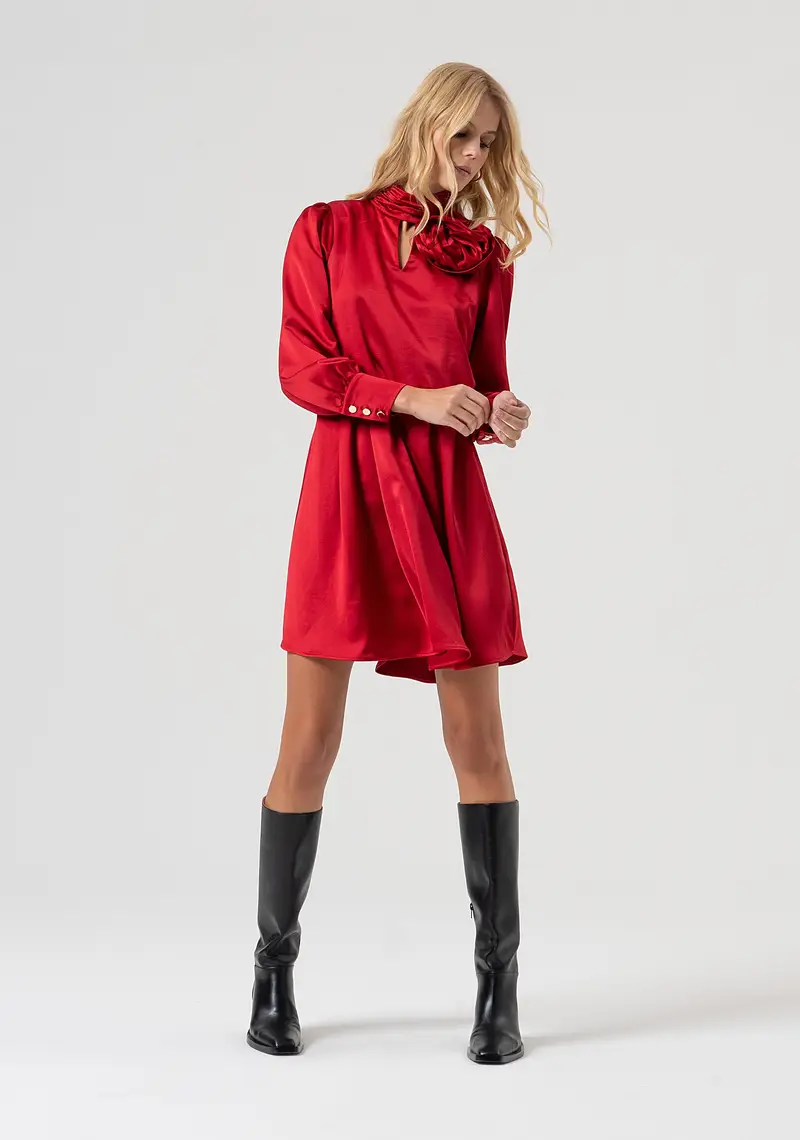 Abito regular in raso