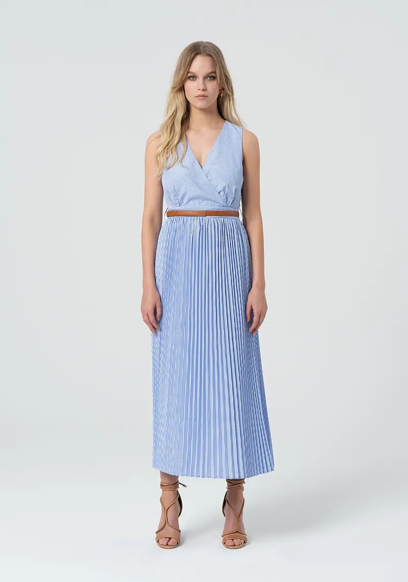 Abito regular midi a righe