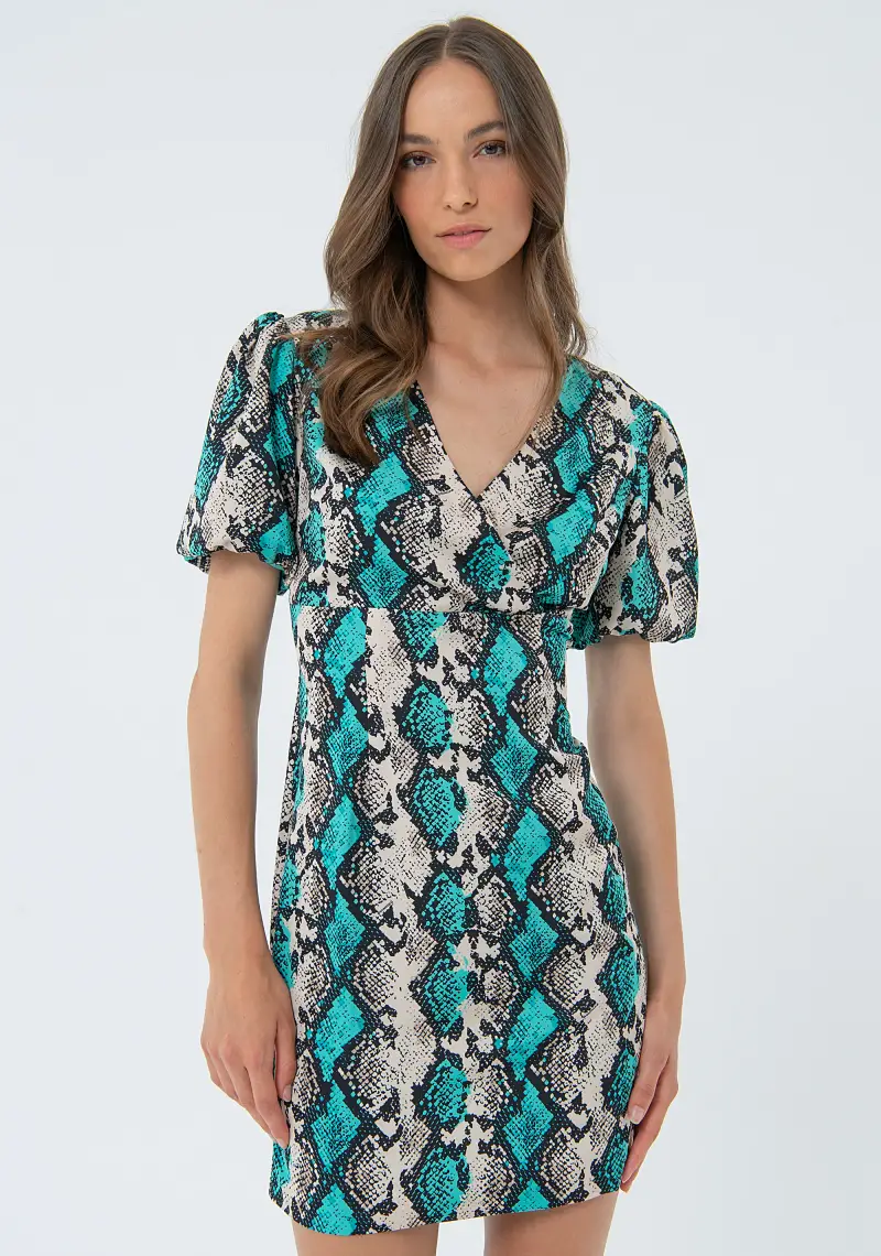 Abito regular mini in fantasia animalier