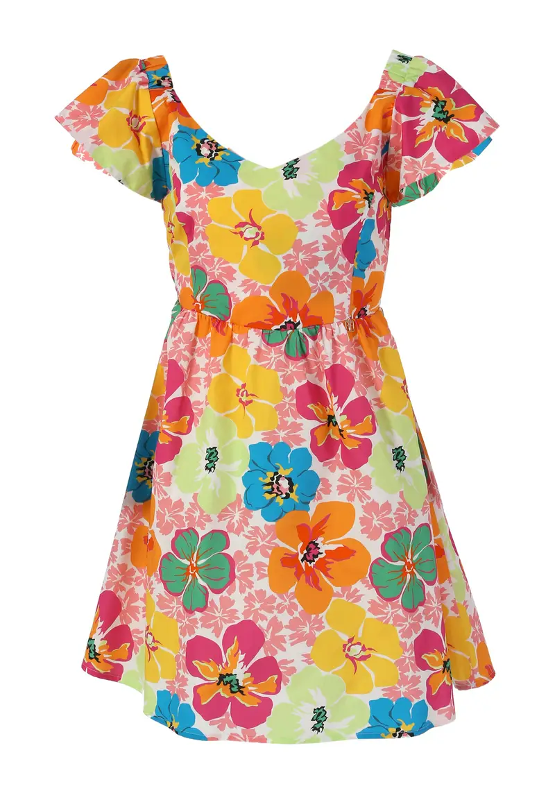 Abito regular mini in fantasia floreale