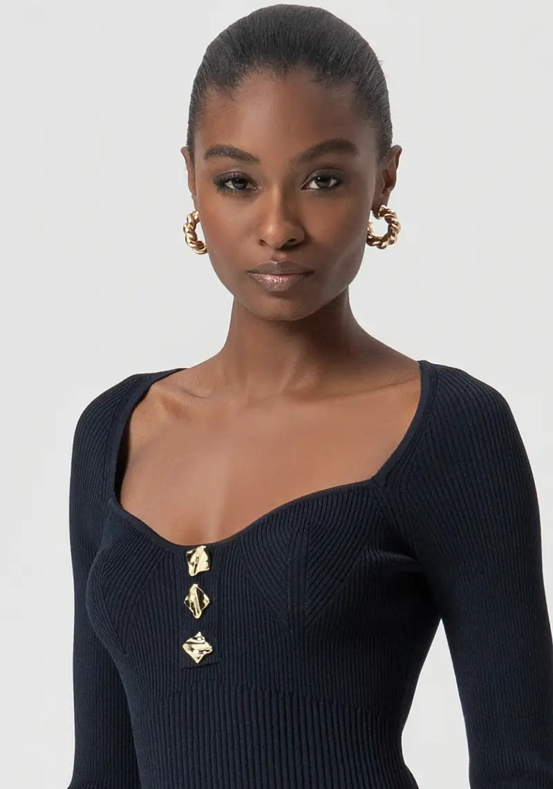 Abito regular mini in maglia miniatura 2