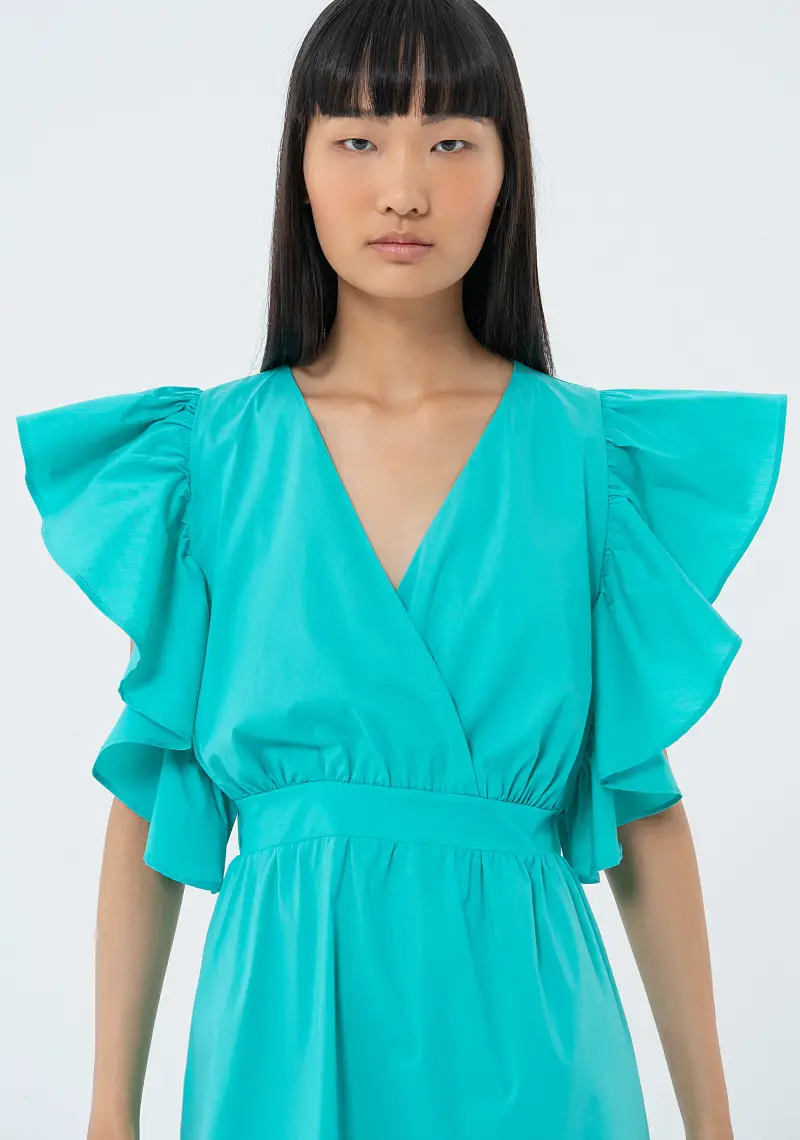 Abito regular mini in popeline