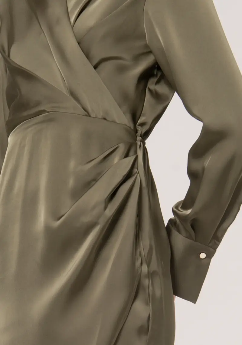 Abito regular mini in raso miniatura 2