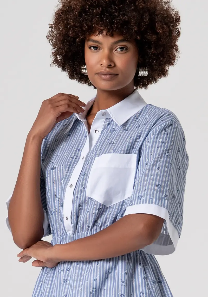 Abito regular mini modello chemisier miniatura 2