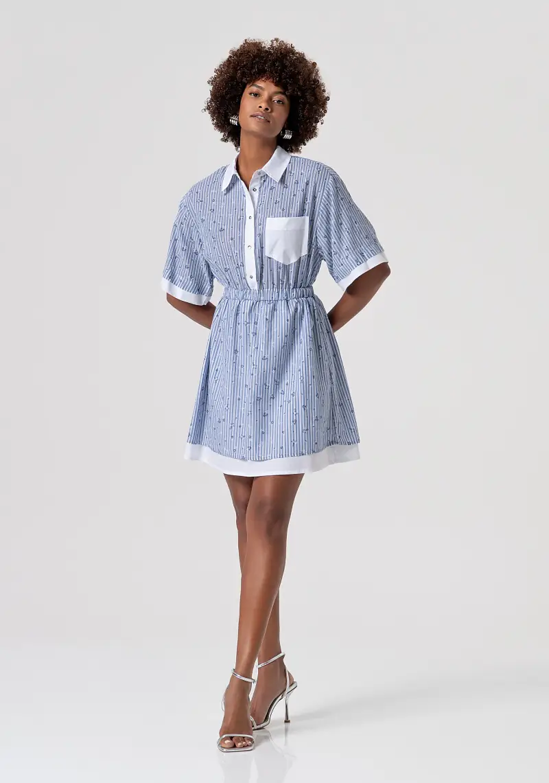 Abito regular mini modello chemisier