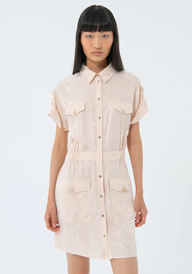 Abito regular modello chemisier mini in fantasia animalier