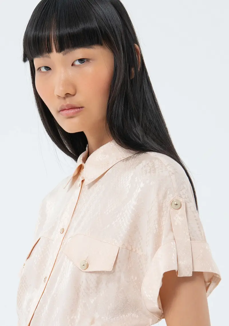 Abito regular modello chemisier mini in fantasia animalier miniatura 2