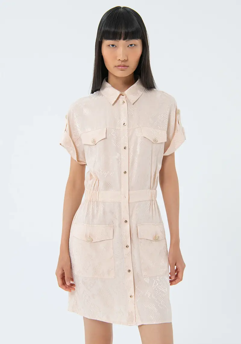 Abito regular modello chemisier mini in fantasia animalier