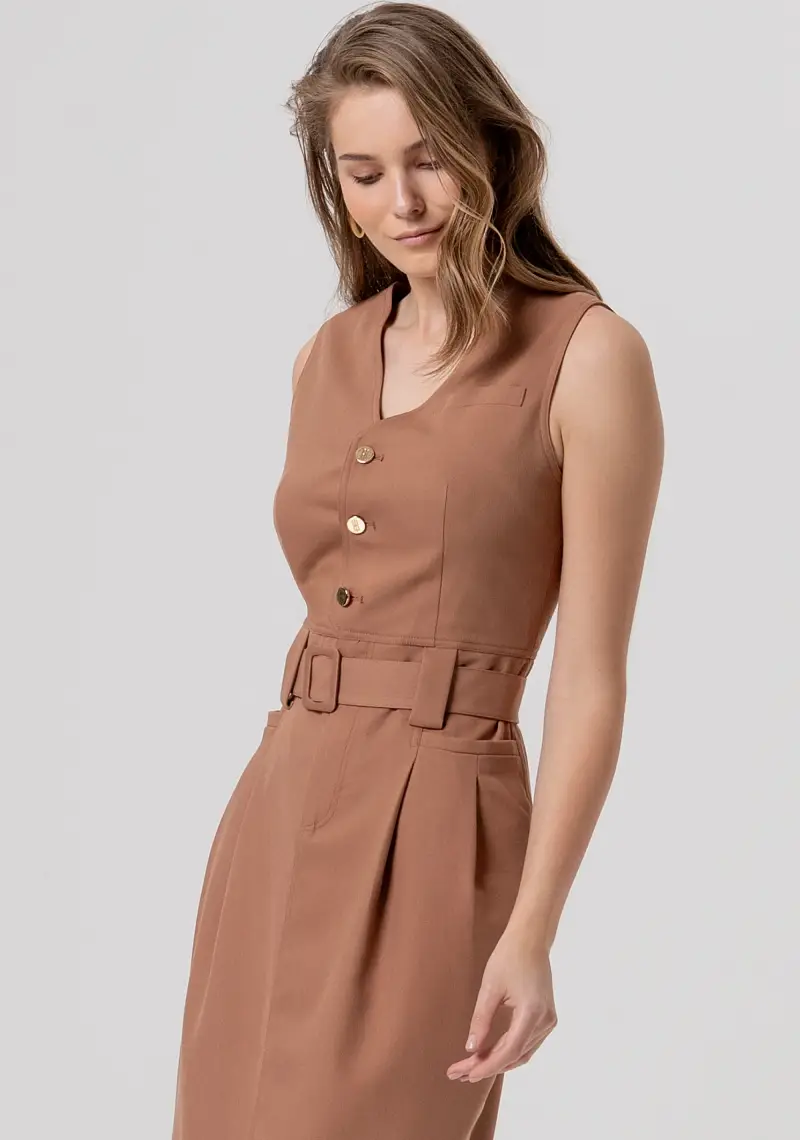 Abito senza maniche a tubino midi miniatura 2