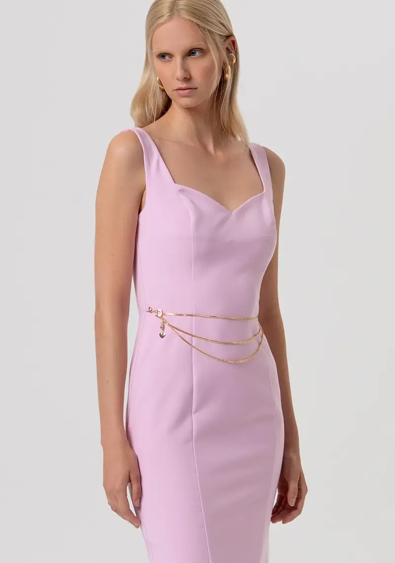 Abito senza maniche a tubino midi miniatura 2