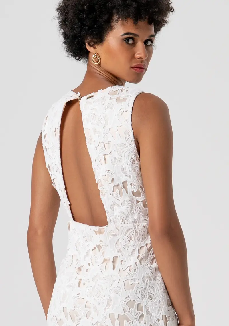 Abito senza maniche a tubino mini in pizzo miniatura 2