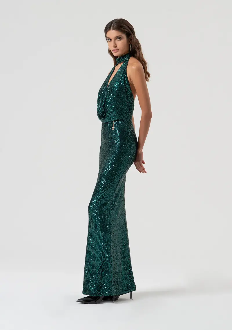 Abito senza maniche con paillettes miniatura 2