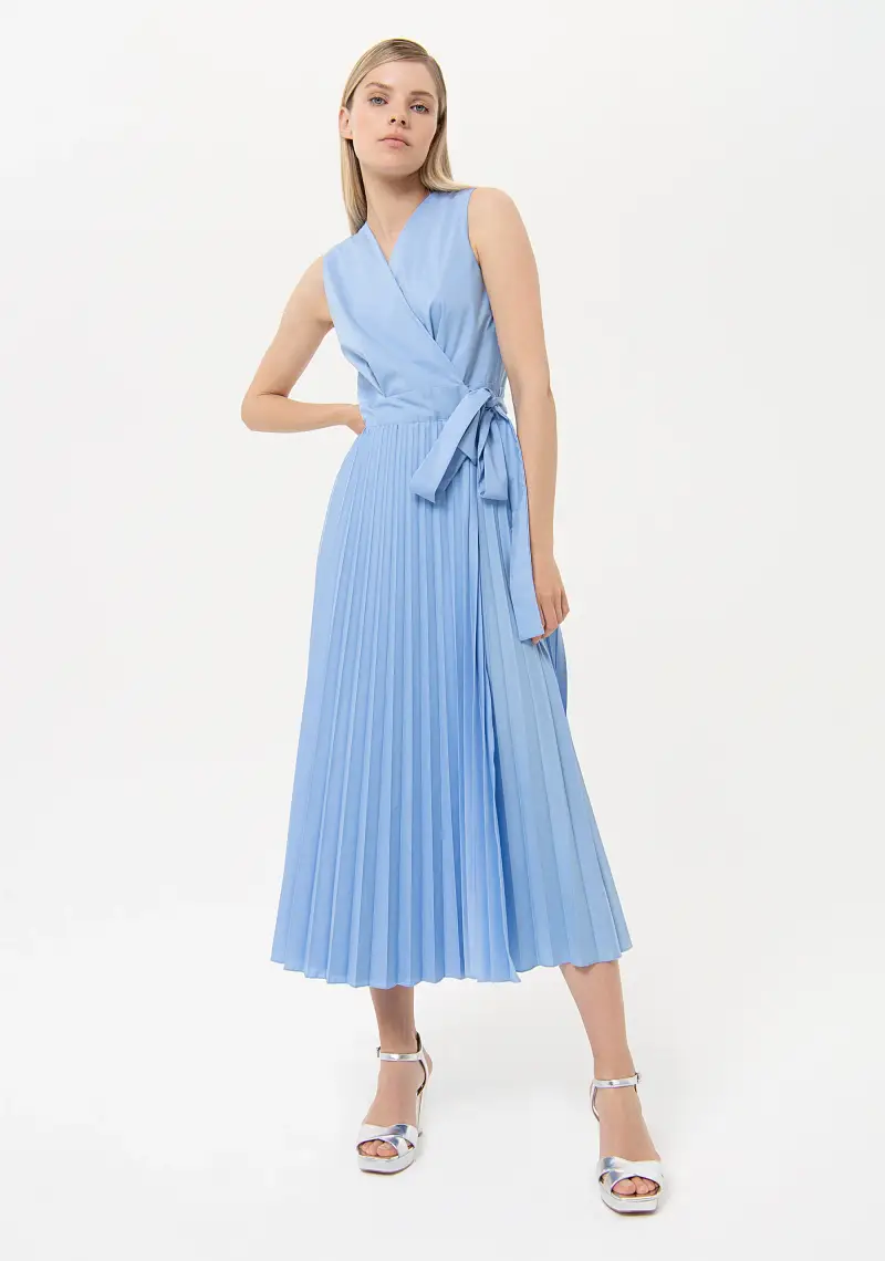 Abito senza maniche lungo a portafoglio miniatura 2