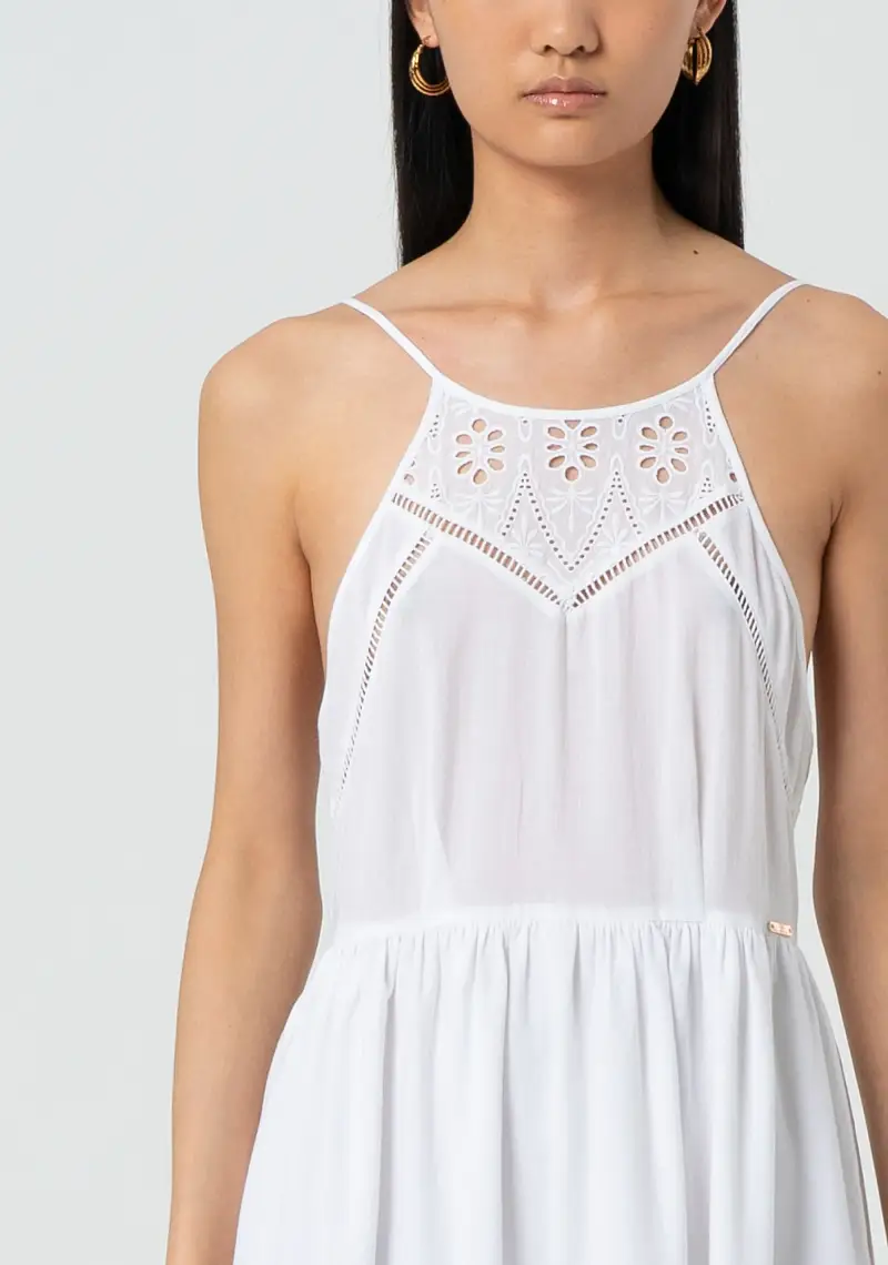 Abito senza maniche lungo in cotone miniatura 2