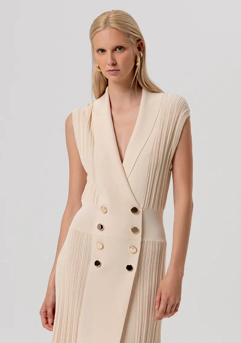 Abito senza maniche lungo in maglia miniatura 2