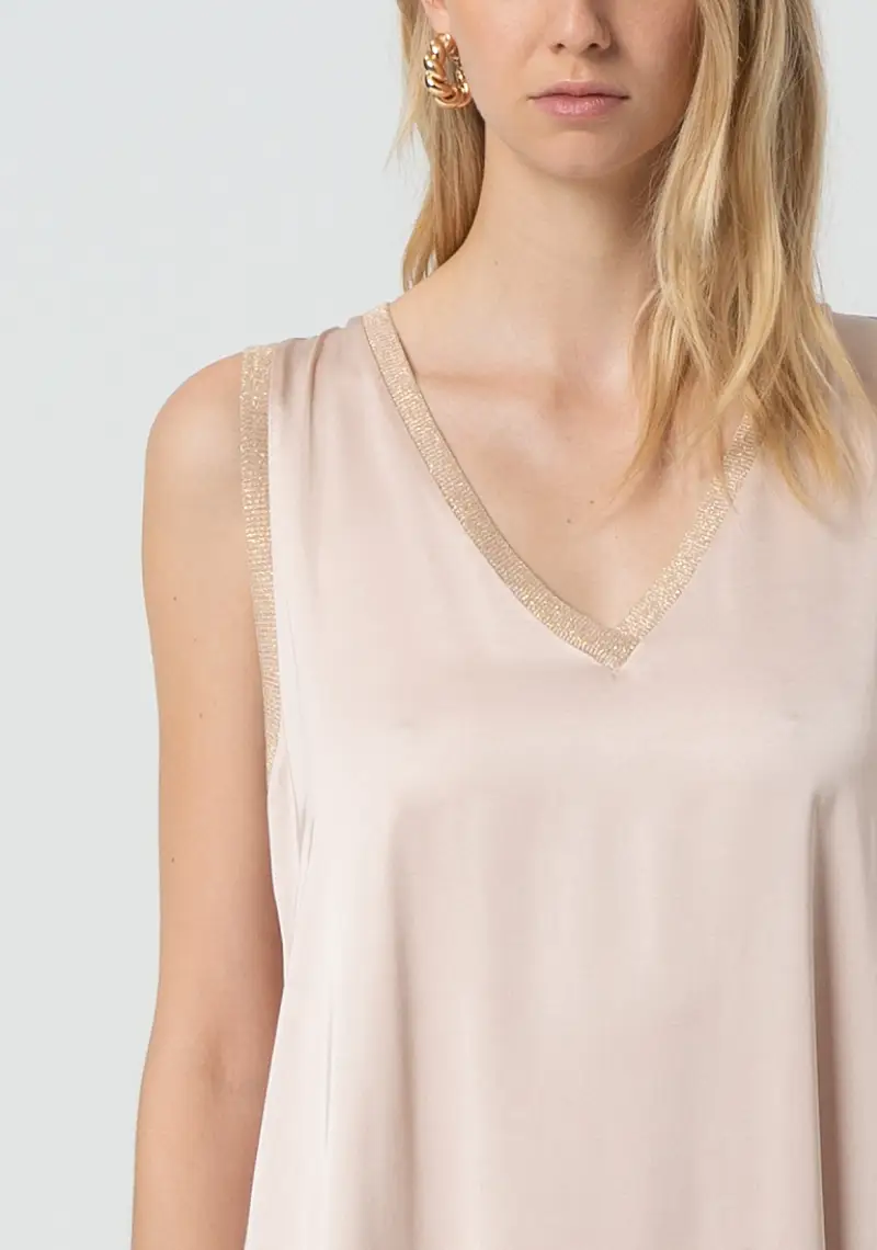 Abito senza maniche lungo in viscosa miniatura 2