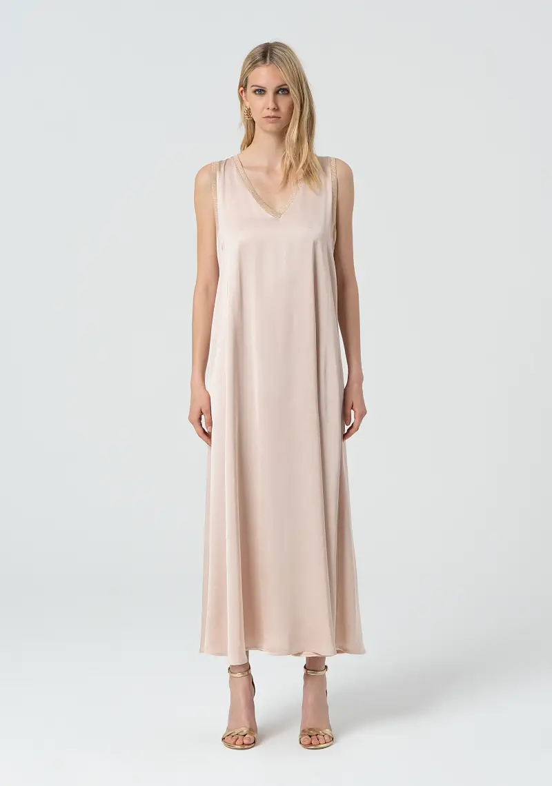 Abito senza maniche lungo in viscosa