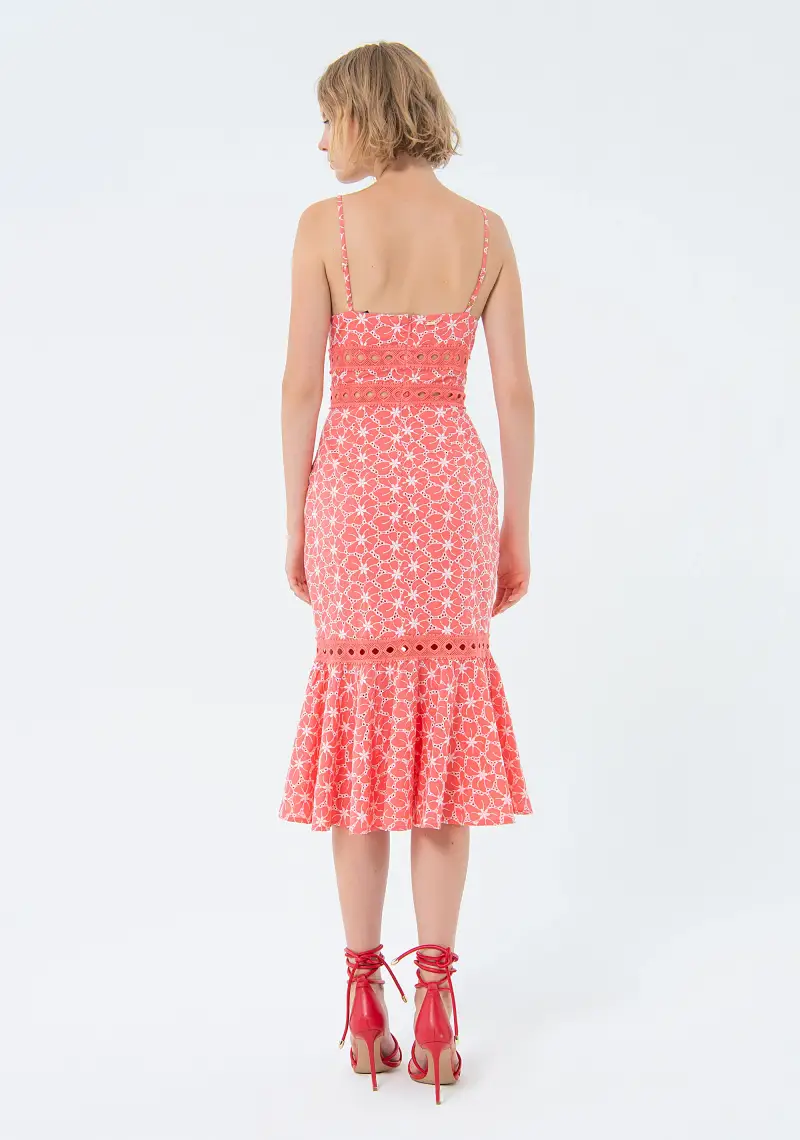 Abito senza maniche midi in fantasia floreale miniatura 2