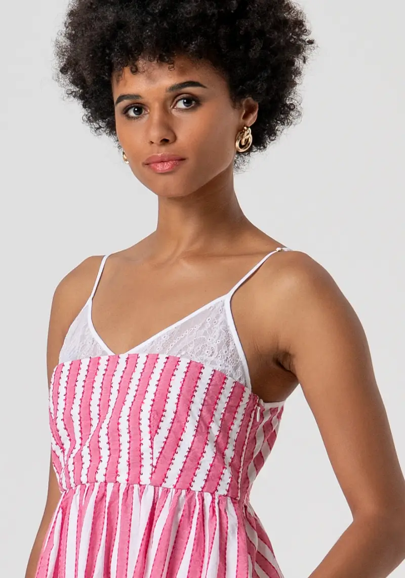 Abito senza maniche mini con inserti in pizzo miniatura 2