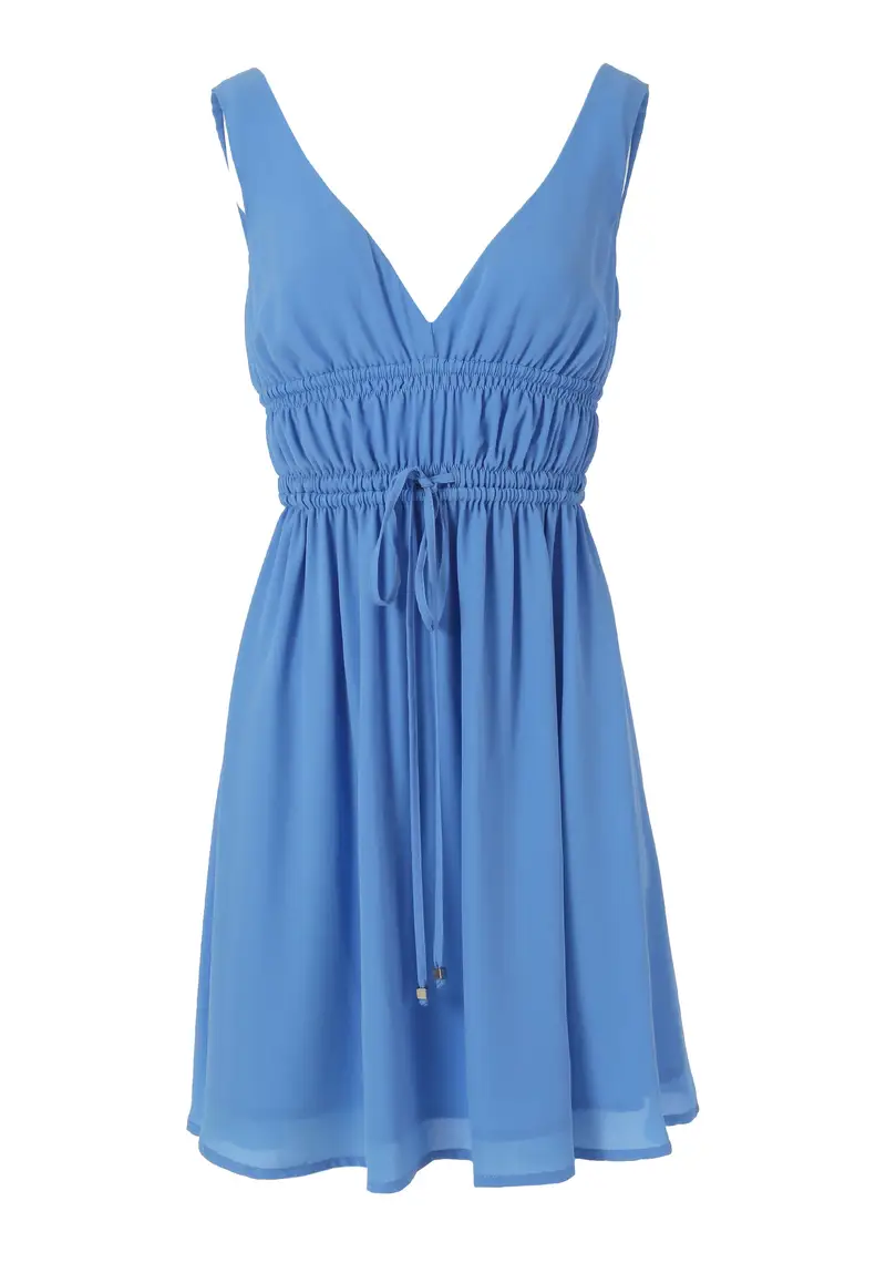 Abito senza maniche mini in georgette