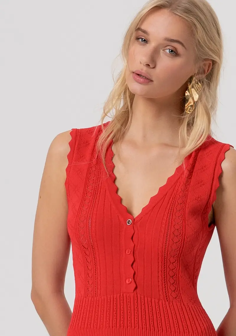 Abito senza maniche mini in maglia miniatura 2