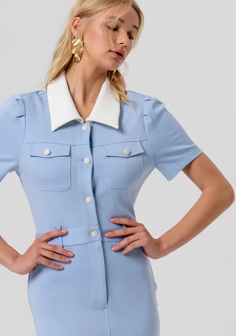 Abito slim a tubino midi miniatura 2