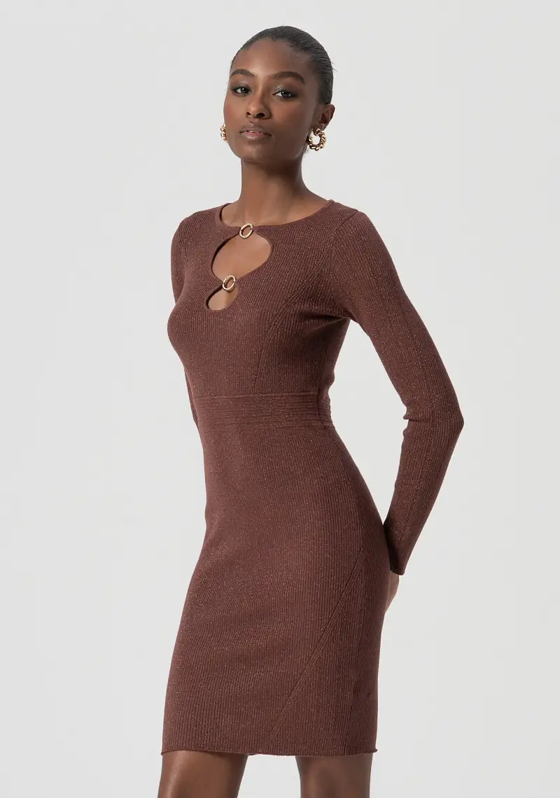 Abito slim mini con lurex miniatura 2