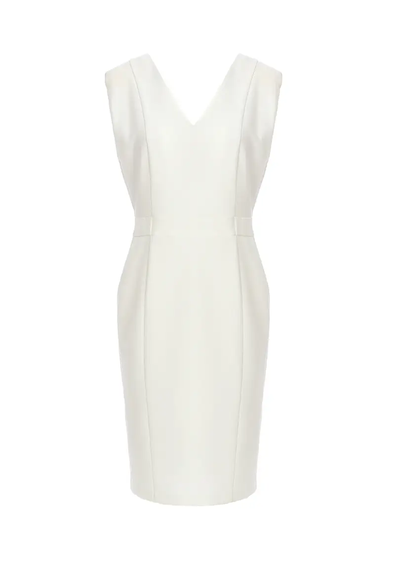 Abito slim mini in crepe