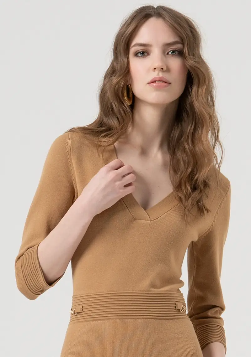 Abito slim mini in maglia miniatura 2