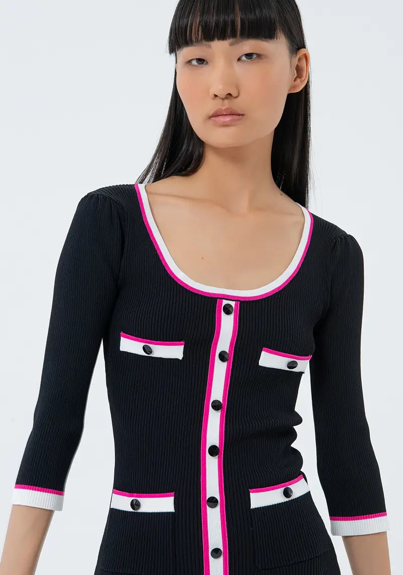 Abito slim mini in maglia miniatura 2