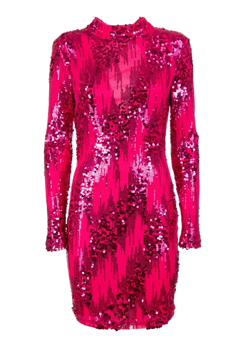 Fracomina Abito slim mini in paillettes