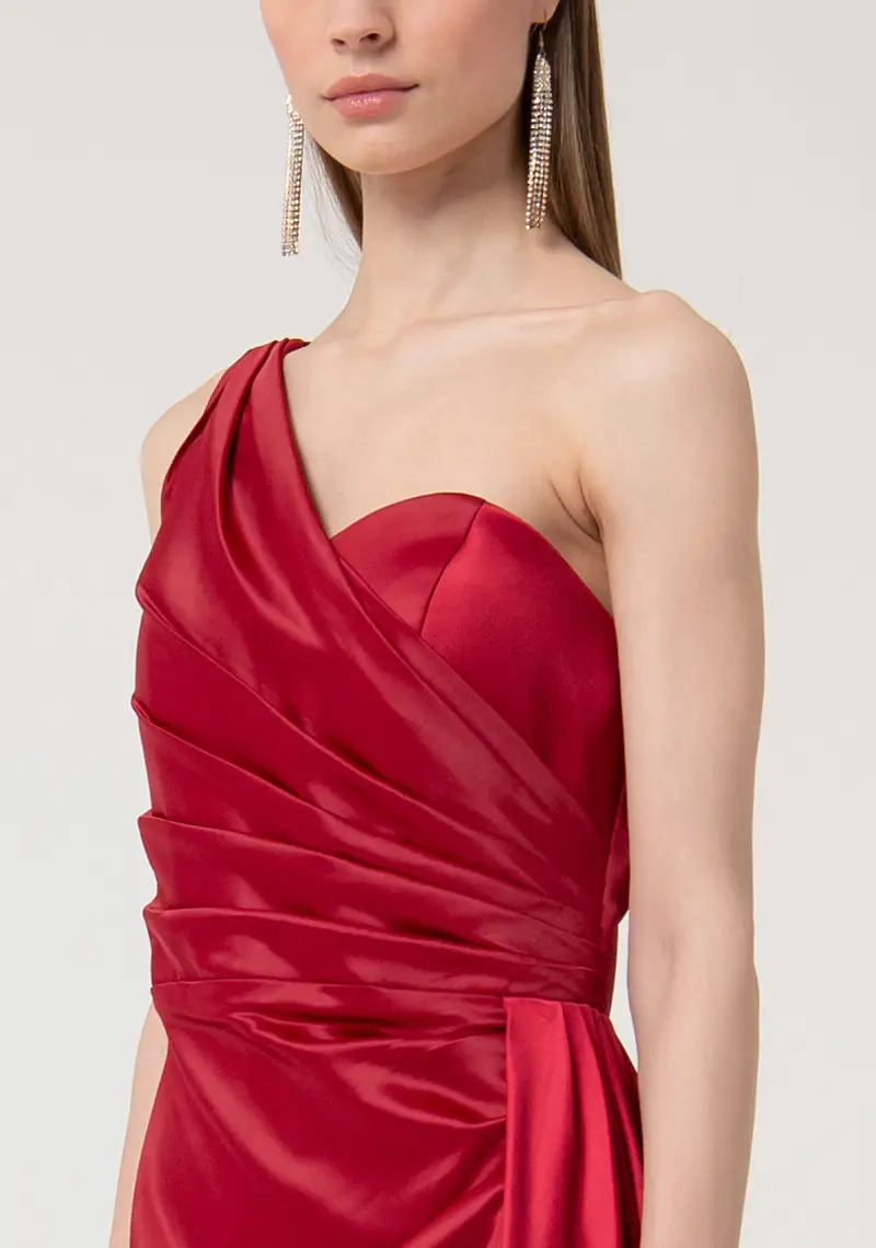 Abito slim mini in raso miniatura 2