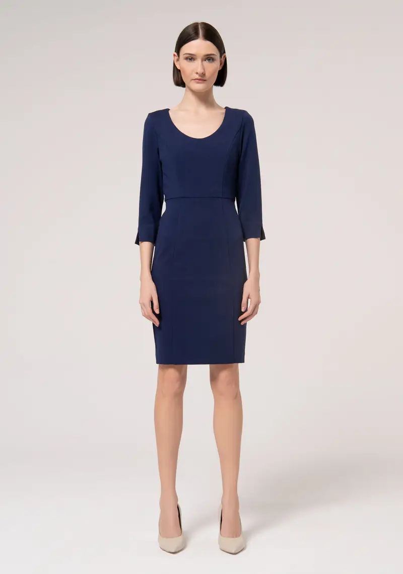 Abito slim mini in tessuto stretch