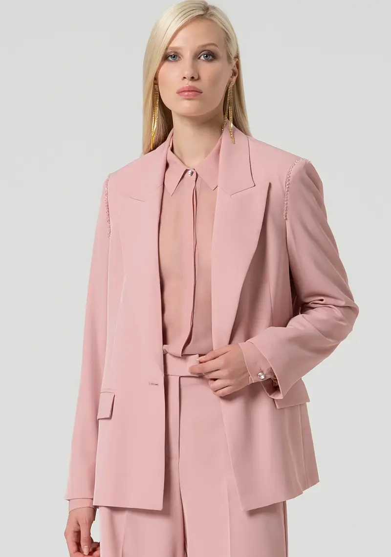 Blazer regular in crepe