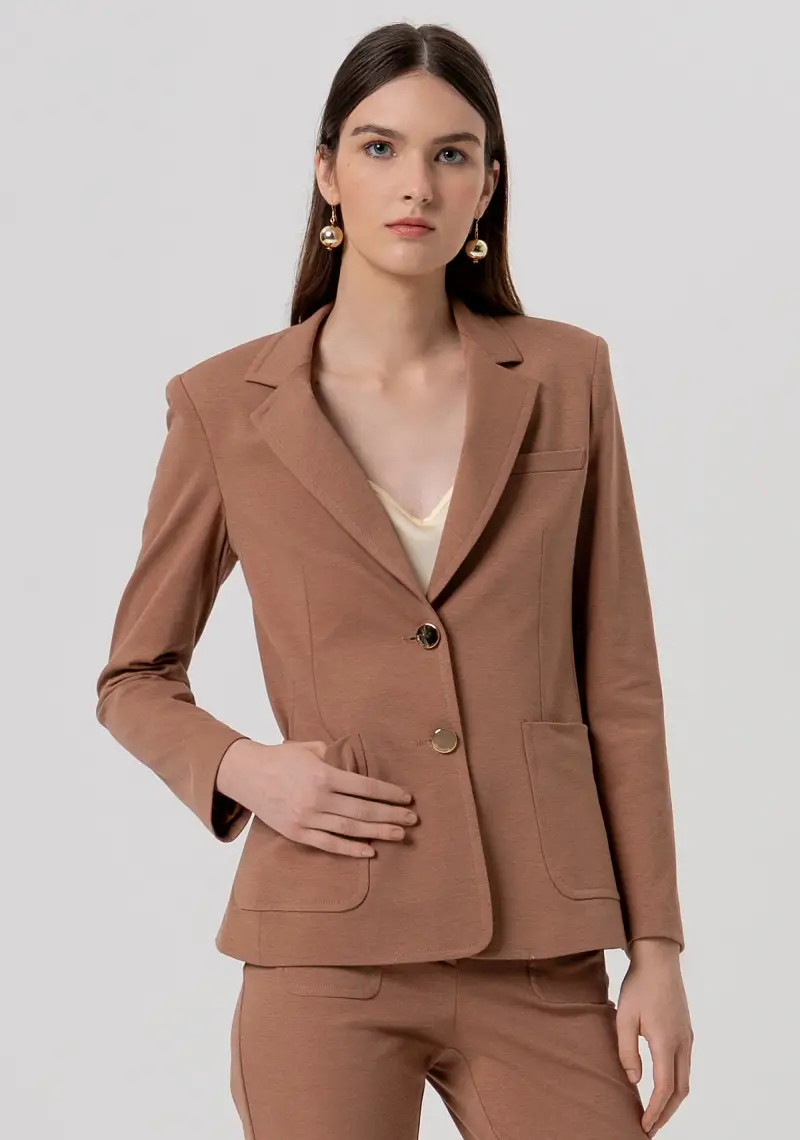 Blazer regular monopetto in punto milano