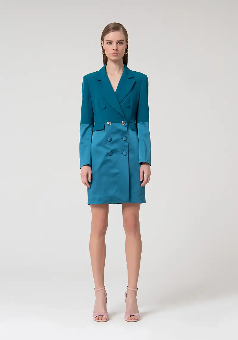 Blazer slim lungo doppio petto