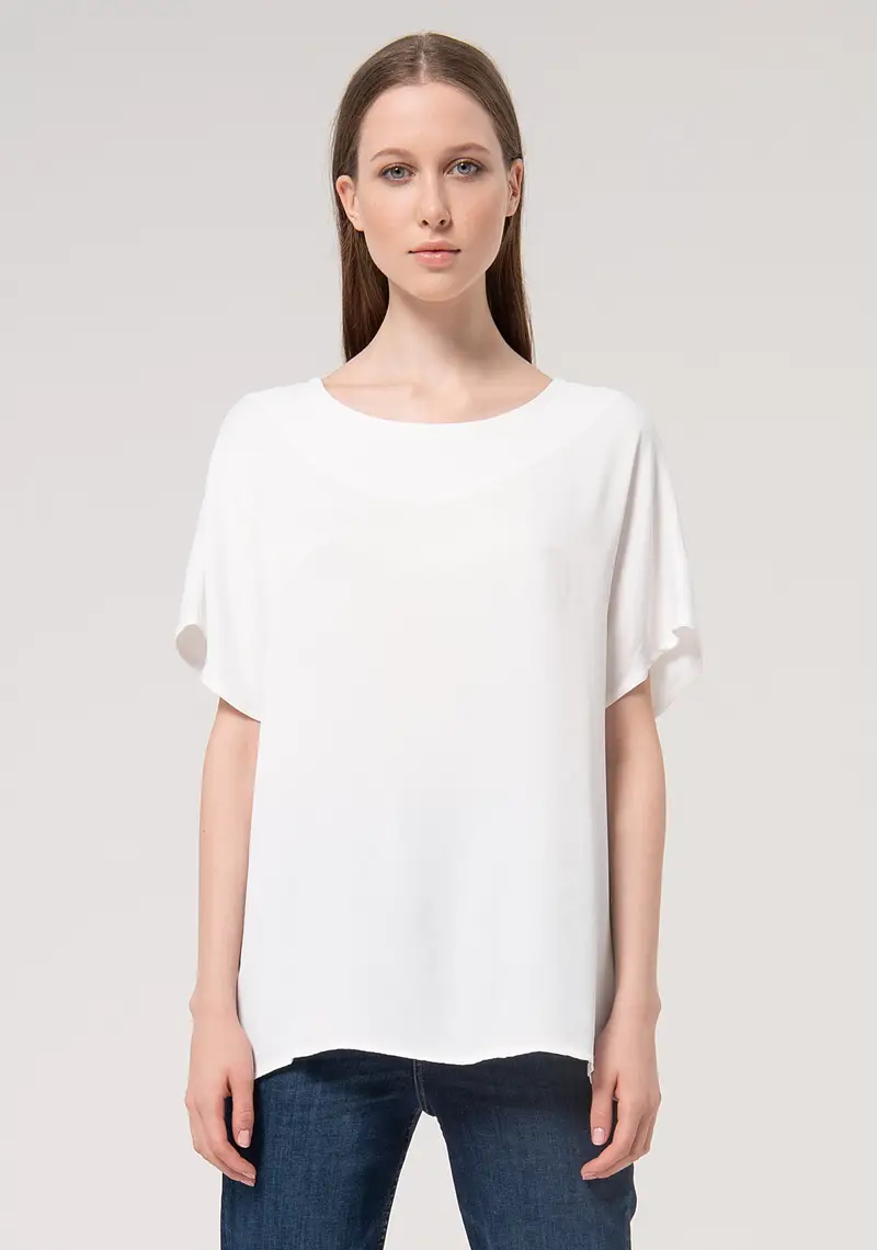 Blusa ampia in viscosa