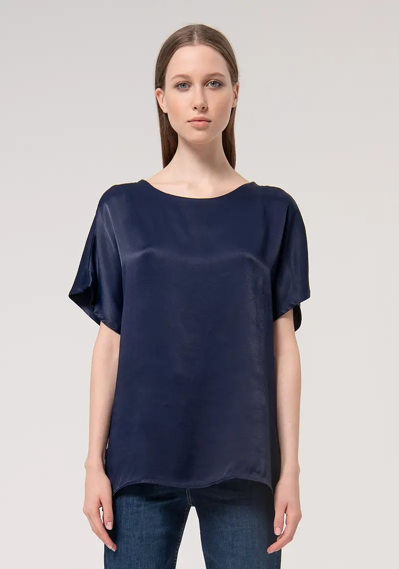 Blusa ampia in viscosa