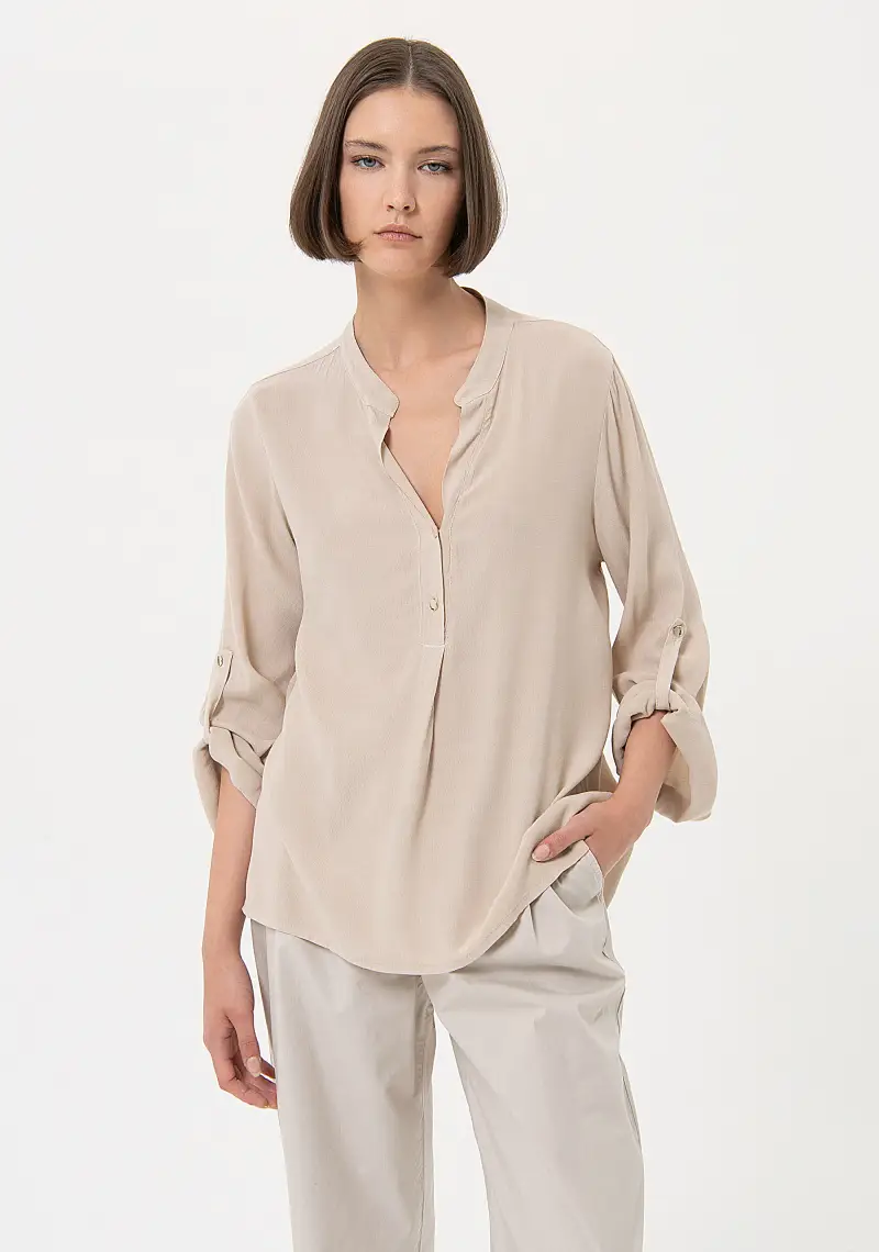 Blusa ampia in viscosa