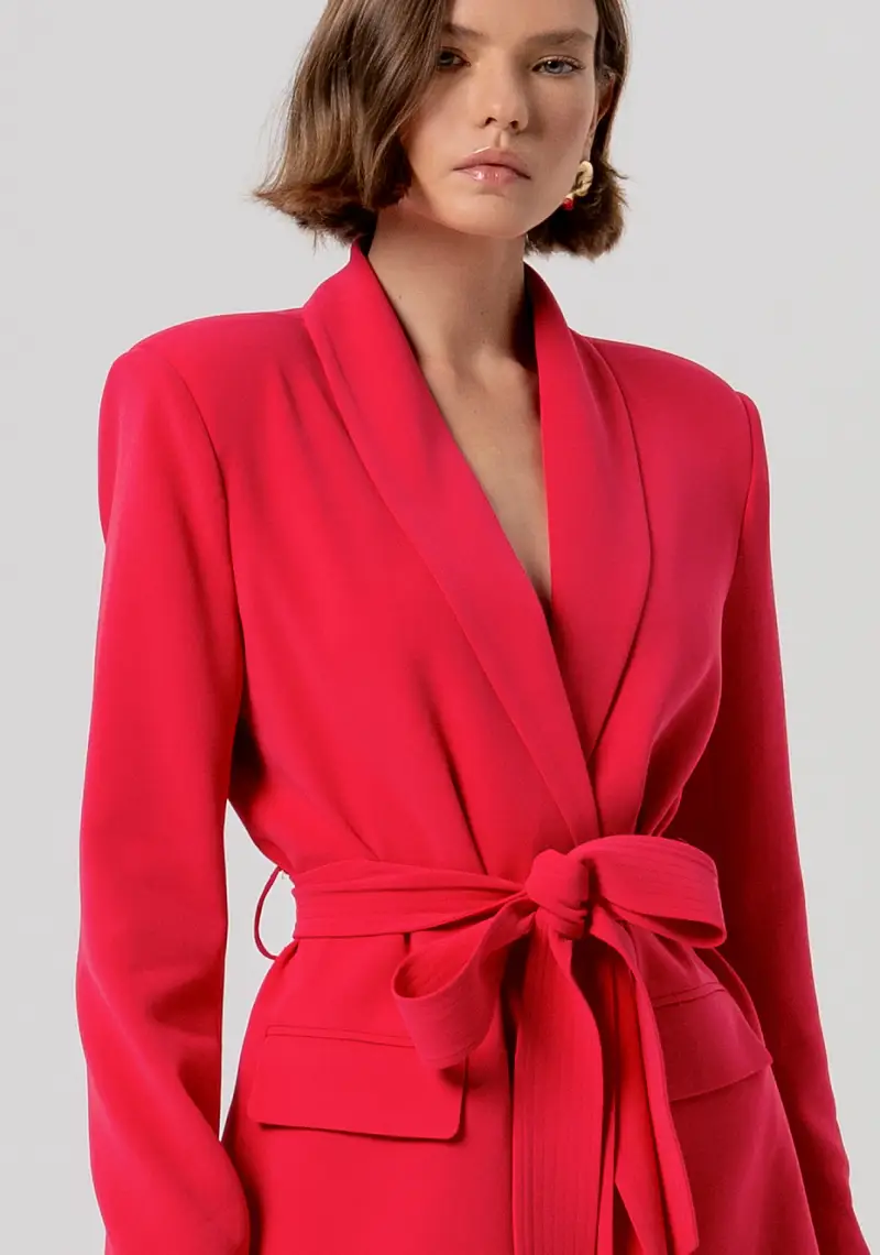 Blusa in Chiffon con Scollo a V e Dettagli a Volant miniatura 2