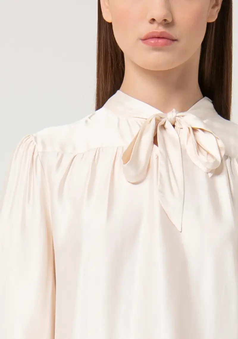 Blusa lina ad A in raso miniatura 2