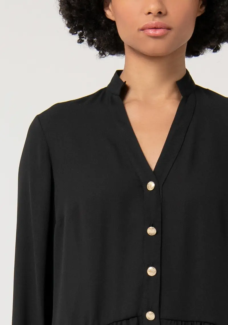 Blusa linea ad A in crepè miniatura 2